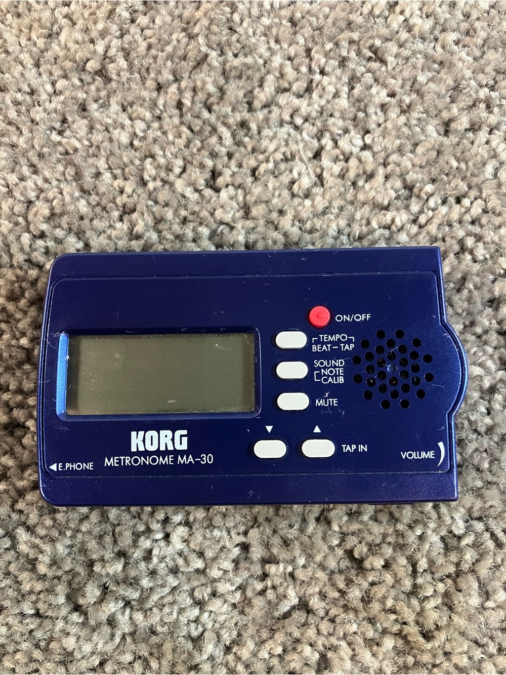 KORG Metronome MA-30 Blue N222 Tested, Works!